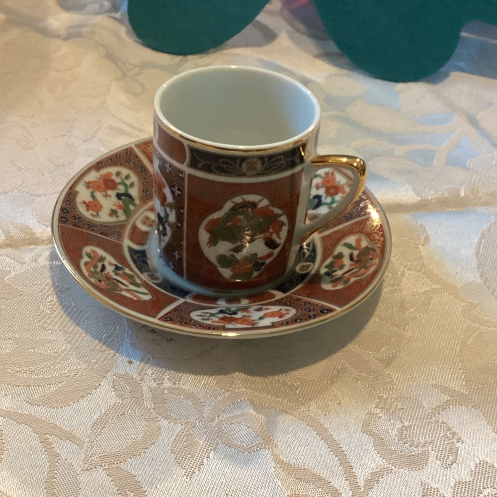 Vintage Floral Porcelain Cup and Saucer